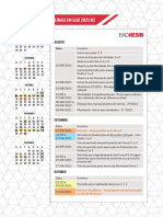 Calendário - Disciplinas em Ead 2021/02: Agosto