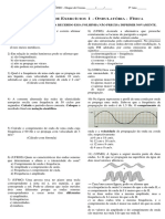 Lista de exercícios de ondulatória para o 9o ano