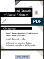 Birth and Growth of Social Sciences