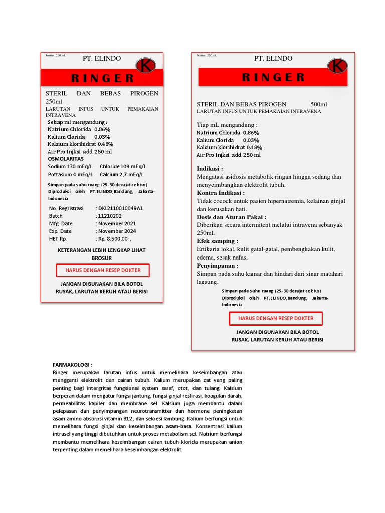 Kemasan Infus Ringer-Dikonversi | PDF