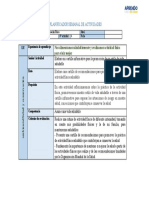 Planificador Semanal de Actividades: Nos Alimentamos Saludablemente y Realizamos Actividad Física para Vivir Mejor