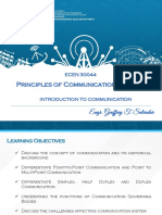 Subject Title: Principles of Communication Systems