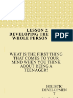 Lesson 2: Developing The Whole Person