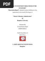 investor behaviour on investments