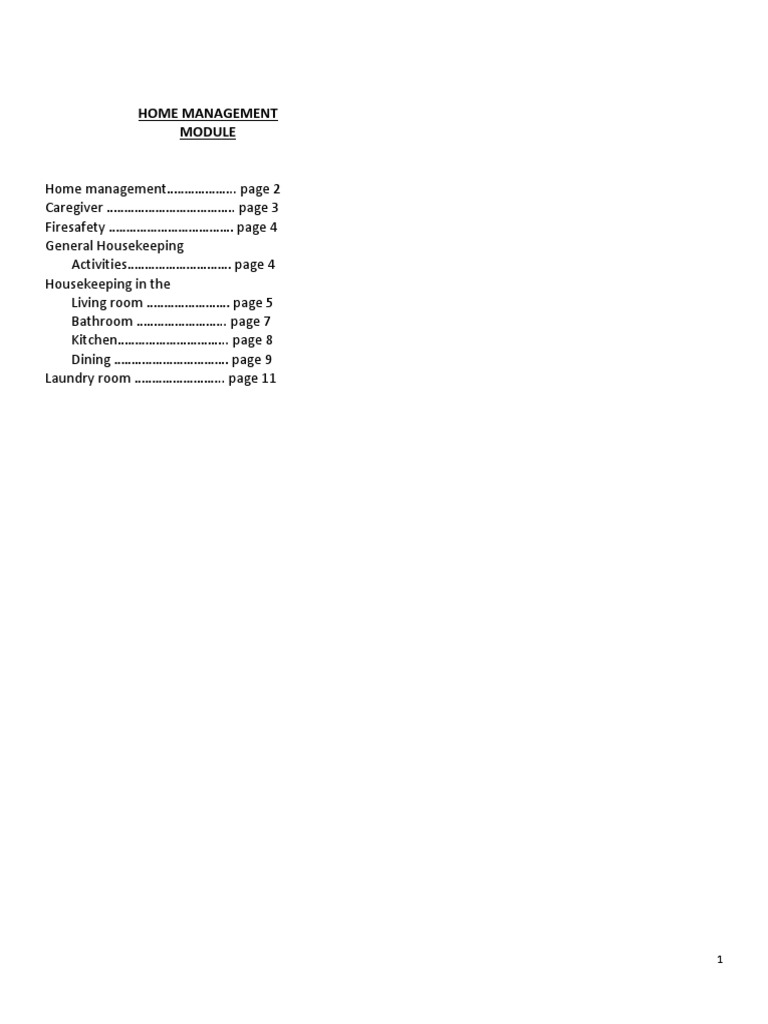 Home Management and Housekeeping Guide | PDF | Tableware | Clothes Dryer