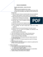 Checklist of Requirements Wastewater Discharge Permit (WWDP) - Online Application
