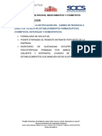 Requisitos para La Notificacin Del Cambio de Regencia o Director Tcnico de Establecimientos Farmacuticos Cosmticos Naturales y Homeopticos