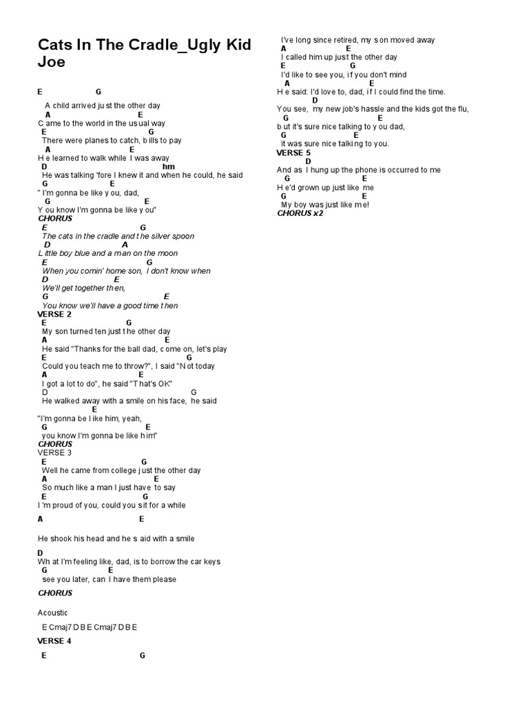 Cats in The Cradle PDF