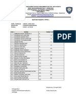 Daftar Hadir Pondok Ramadhan