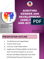 Guidelines in The Audit of GAD Fund and Activities in Government Agencies (COA Circular 2014-01)