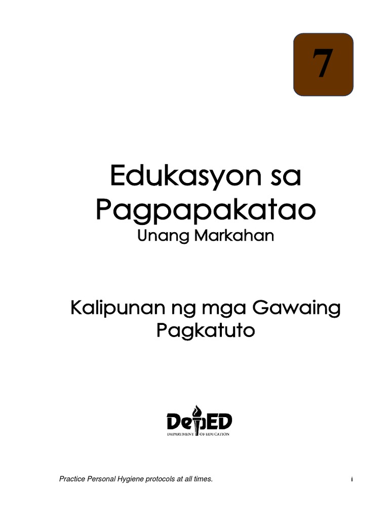 Grade 7 EsP LAS | PDF | Philippines
