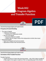 Week 002 Block Diagram Algebra and Transfer Function