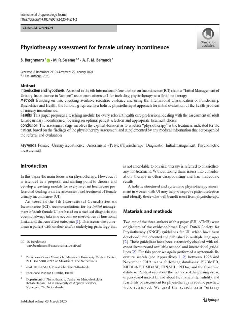 International Urogynecology Journal – CJNVA