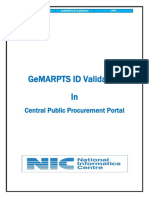 GeMARPTS ID Validation in Central Public Procurement Portal (CPPP