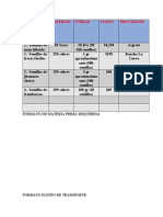 Formatos de Equipo de Transporte y Materia Prima