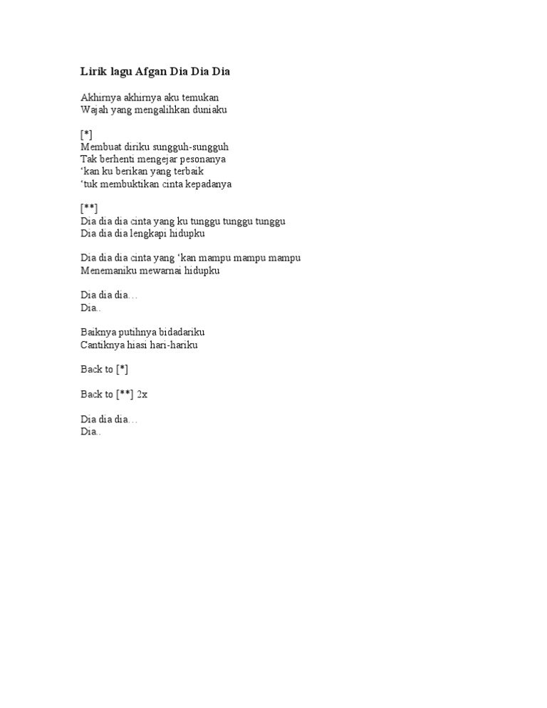 Dia Mengerti Lirik Lagu Kristen