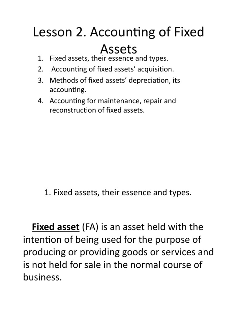 Fixed Assets Accounting Guide | PDF | Depreciation | Taxes