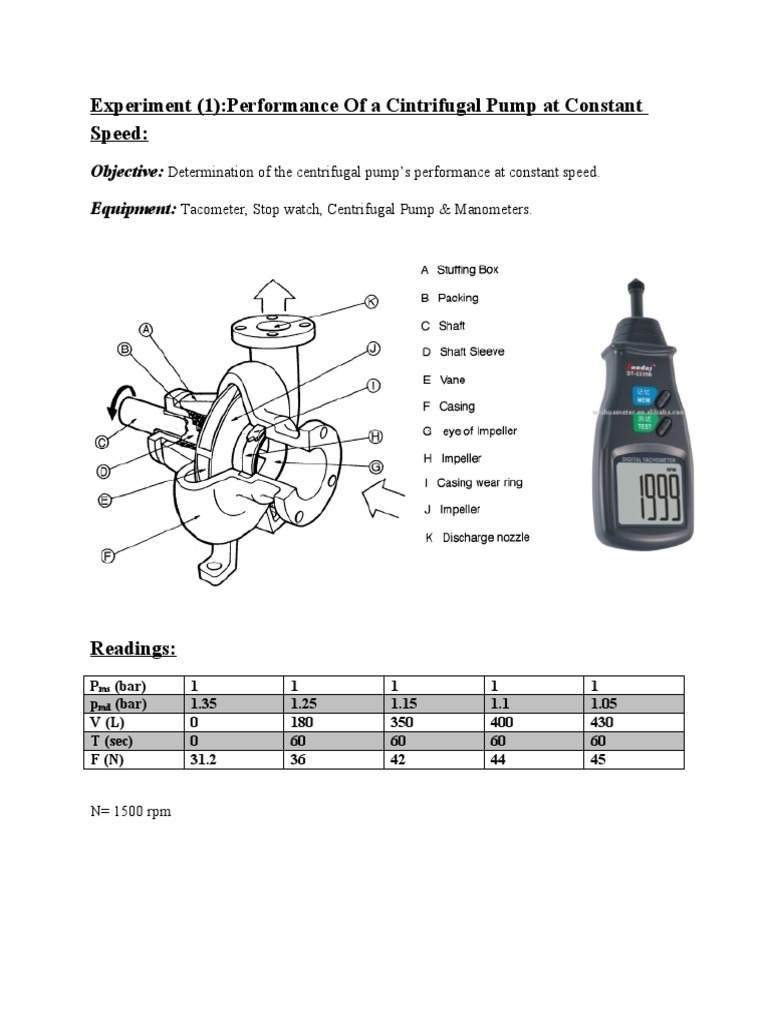 Centrifugal Pump Performance Analysis | PDF