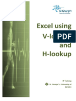 Excel Using V-Lookup and H-Lookup