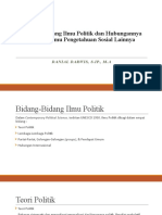 Bidang-Bidang Ilmu Politik Dan Hubungannya Dengan Ilmu Pengetahuan