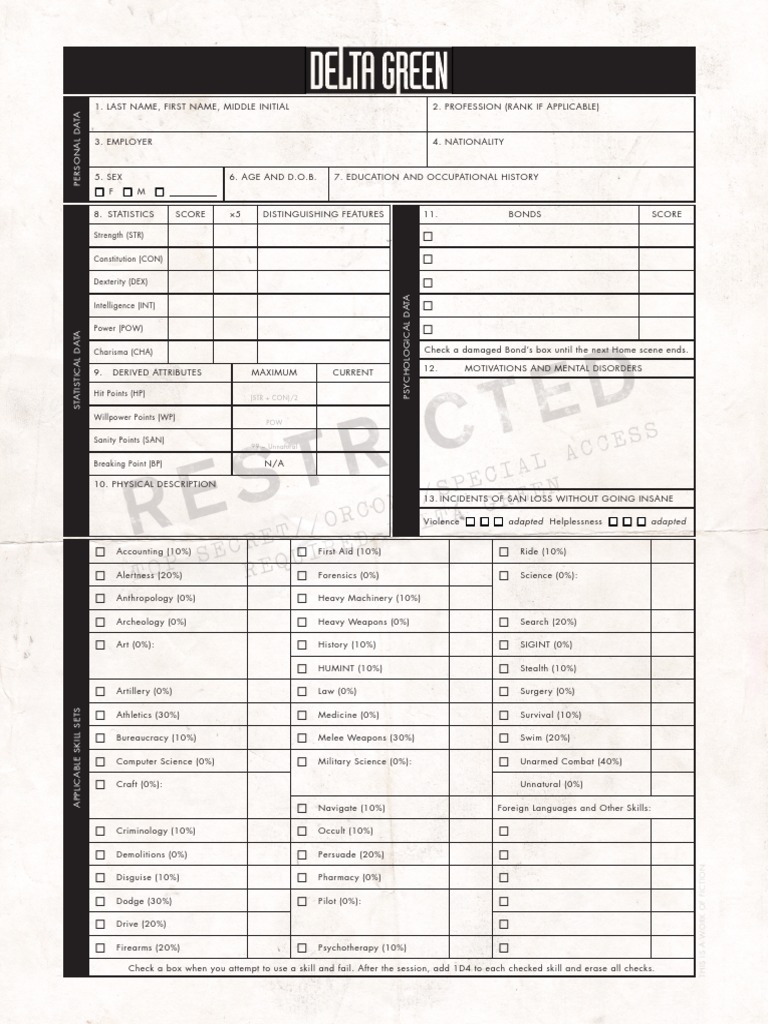Strength (STR) Constitution (CON) Dexterity (DEX) Intelligence (INT ...