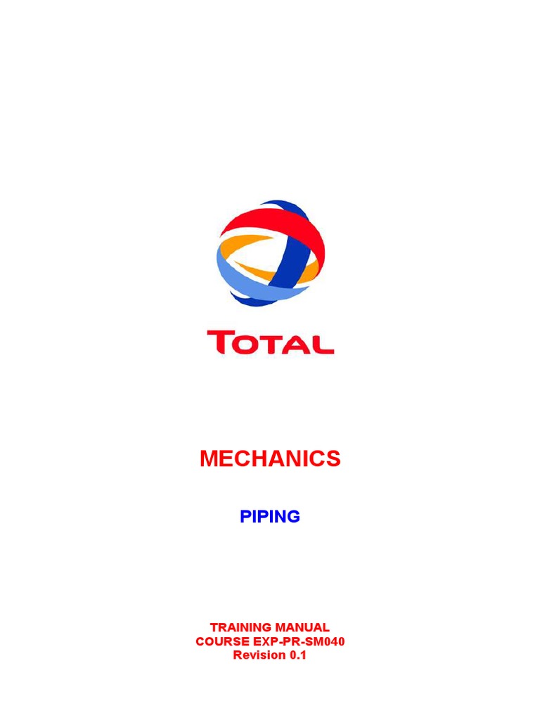 Mechanical Piping Training Manual | PDF | Pipe (Fluid Conveyance ...