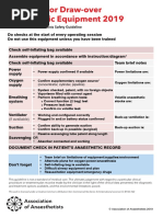 Anesthesia Checklist | PDF | Breathing | Anesthesia