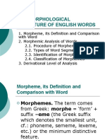 The Morphological Structure of English Words