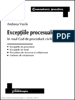 A. Vasile - Exceptiile Procesuale in NCPC