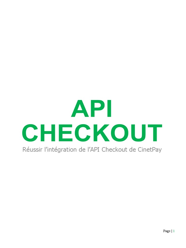 Intégration de l'API Checkout CinetPay | PDF | Protocole de transfert ...