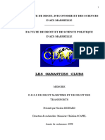 Les Garanties Clubs: Universite de Droit, D'Economie Et Des Sciences D'Aix-Marseille
