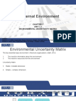 External Environment: UNIT 7.2 Environmental Uncertainty Matrix