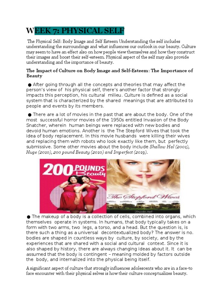 Cultural Influence on Body Image | PDF | Self Esteem | Body Image