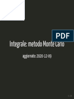 Integrale - Metodo Monte Carlo