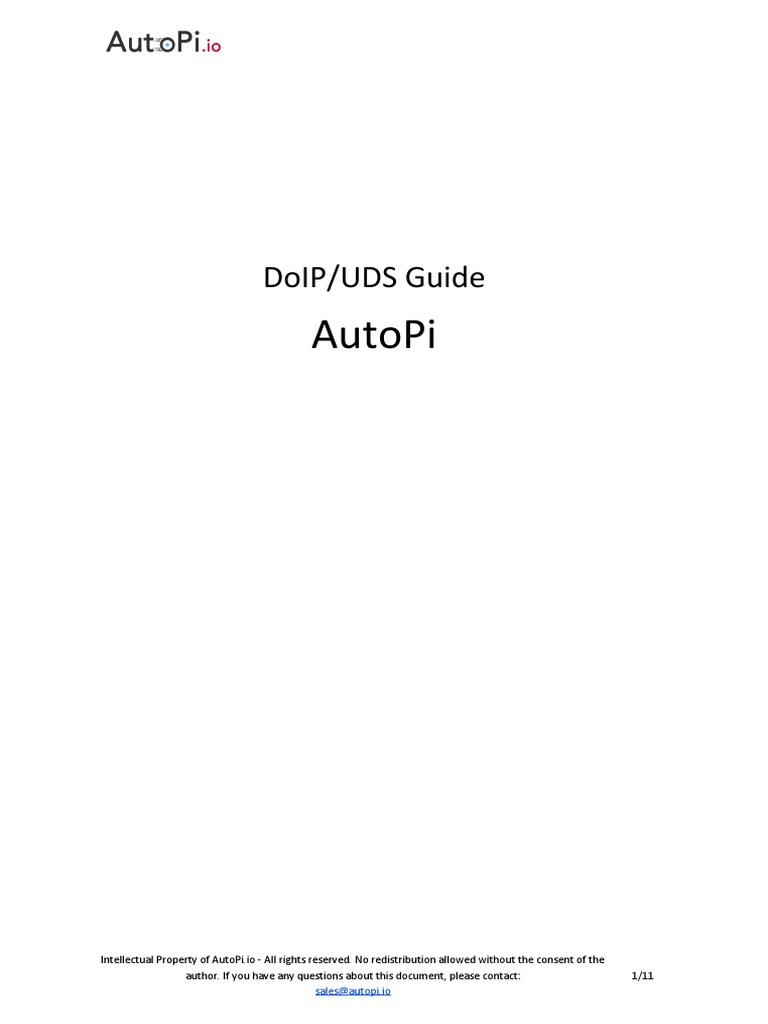 DoIP UDS Guide AutoPi PDF Electrical Connector Network Socket