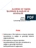 Elle Kaldirma Ve Taşima İşlerinde İş Sağliği Ve Güvenliği: Adnan Özkaya Maden Mühendisi İş Güvenliği Uzmanı (A Sınıfı)