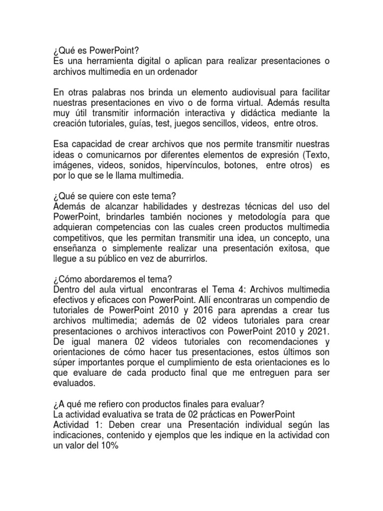 Taller Power Point | PDF | Crecimiento personal y profesional | Negocios