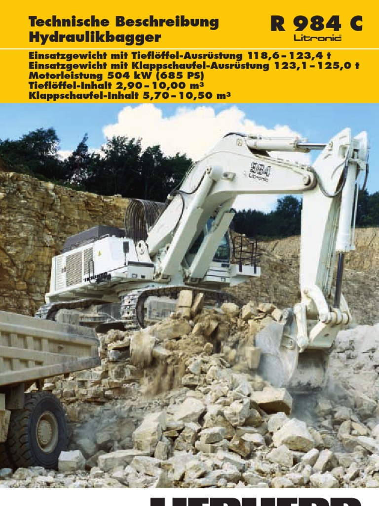 135-Liebherr Raupenhydraulikbagger R 984 C Litronic | PDF
