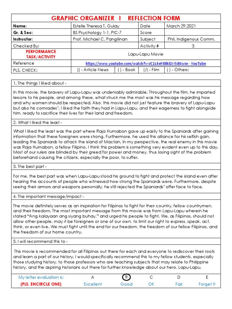 Lapu-Lapu Reaction Paper | PDF