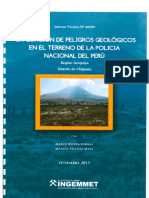 Eval Peligros Geologicos Terreno PNP Distrito Chiguata, Arequipa