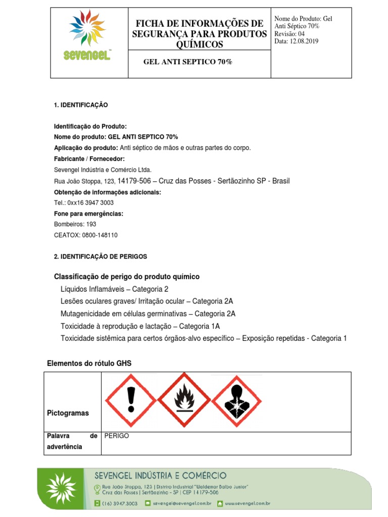 ADAMA Trop FISPQ, PDF, Embalagem e rotulagem