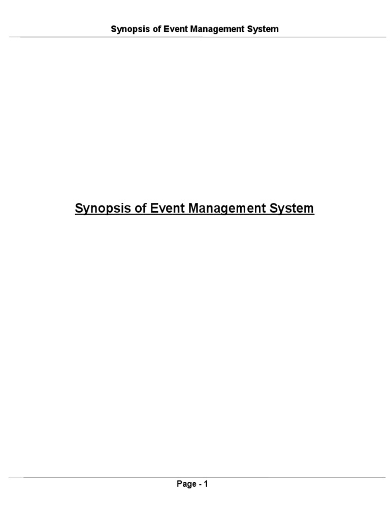 Event Management System Project Overview | PDF | Relational Database ...