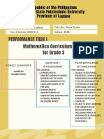 Mathematics Curriculum Guide For Grade 3 Performance Task I