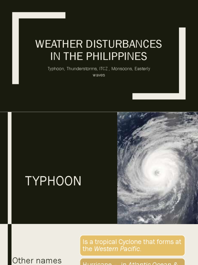Weather Disturbances in The Philippines PDF File PDF Thunderstorm