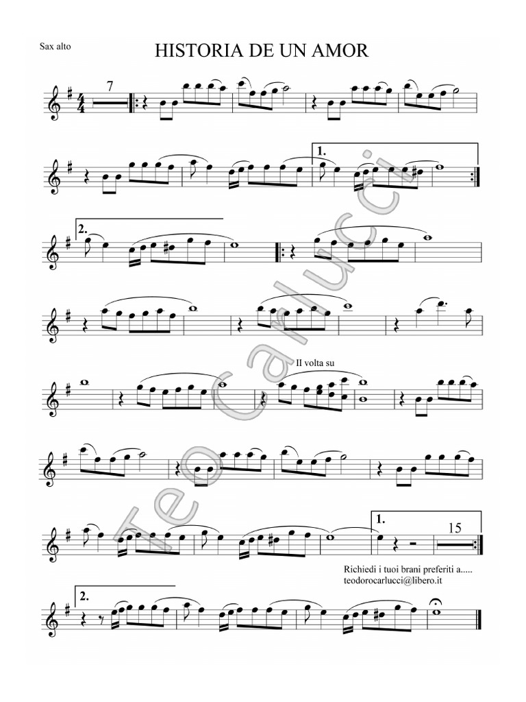 Historia de Un Amor Sax MibF PDF