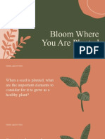 Presentation No. 3 - Bloom Where You Are Planted