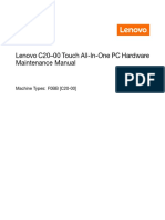 Lenovo C20-00 Touch All-In-One PC Hardware Maintenance Manual