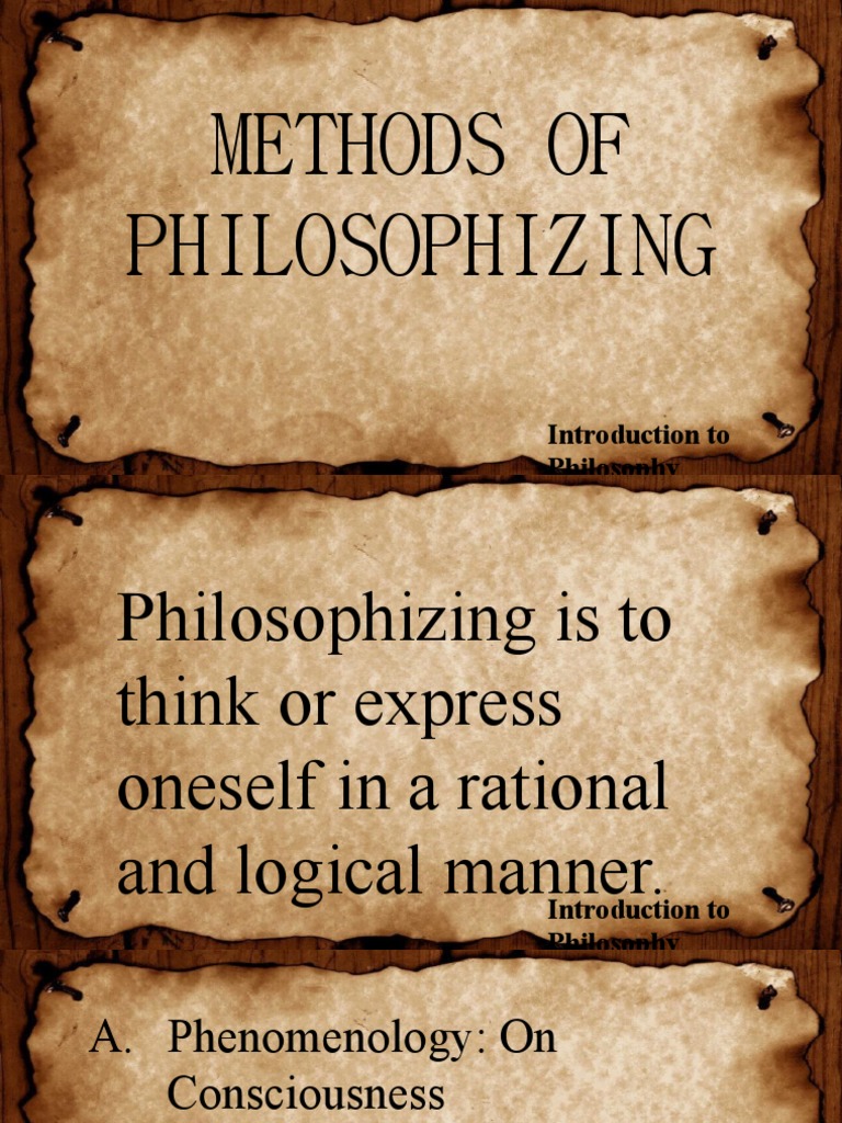 Methods of Philosophizing | PDF | Existentialism | Phenomenology ...