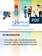 Komunikasi Terapeutik Lansia