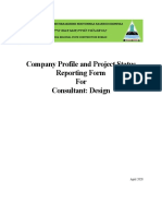 Profile and Project Status Reporting Form - Consultant - Design